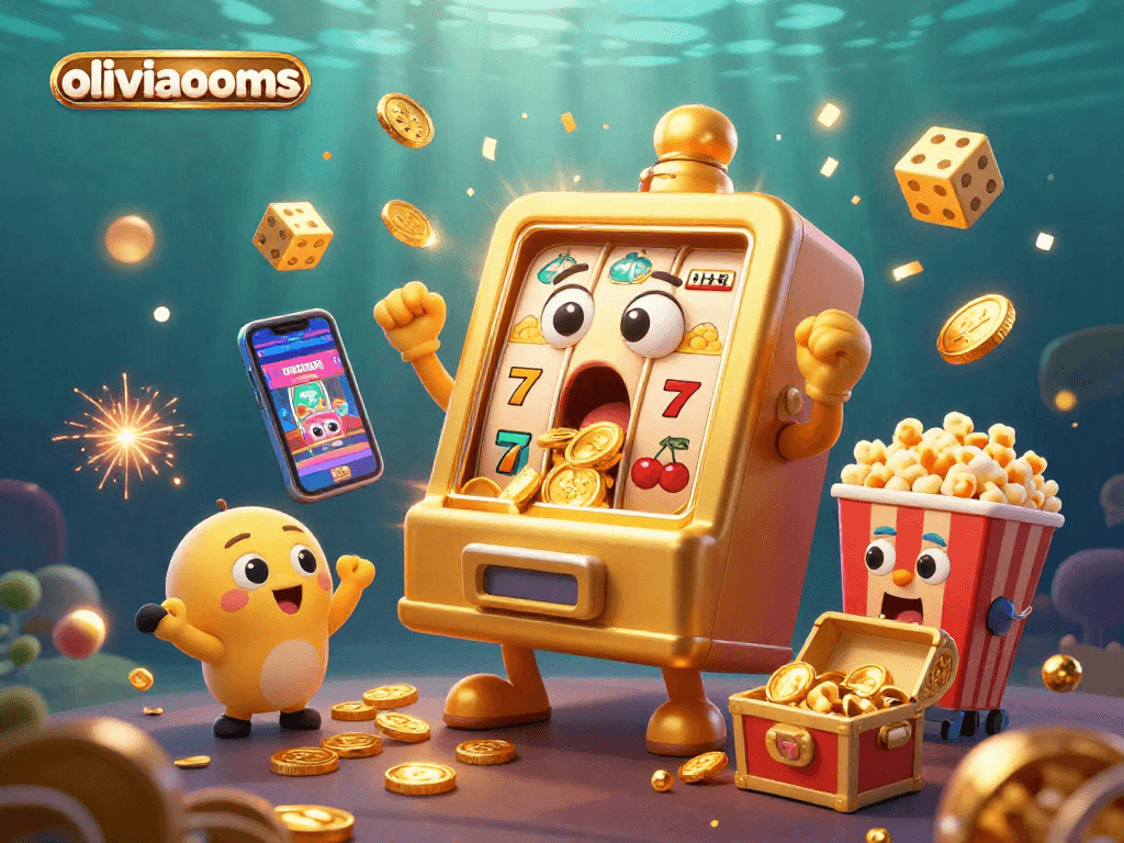 Win big with the exciting oliviaooms slot machine scene featuring thrilling jackpots!