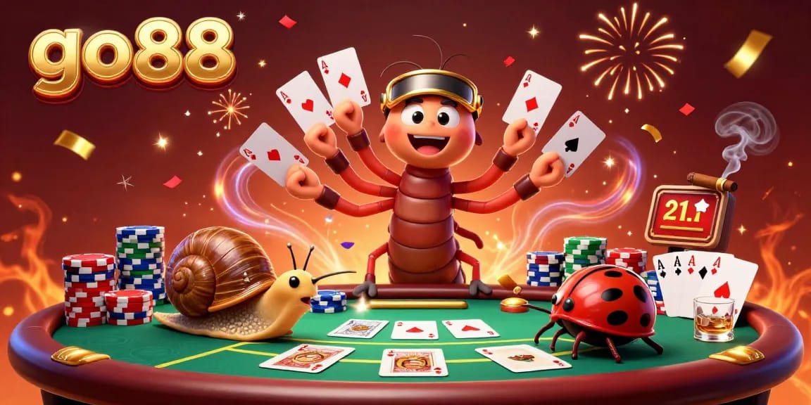 Experience the excitement of go88 with a vibrant casino scene featuring dynamic characters and game elements.