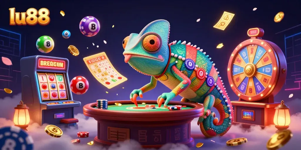 Experience thrilling gameplay at lu88 with a vibrant online casino atmosphere featuring colors and games.