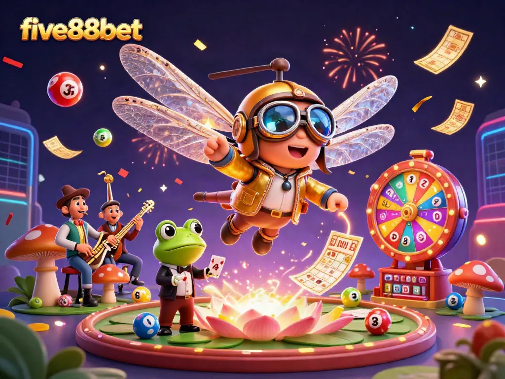 Experience thrilling action at five88bet with vibrant scenes of casino fun and excitement.