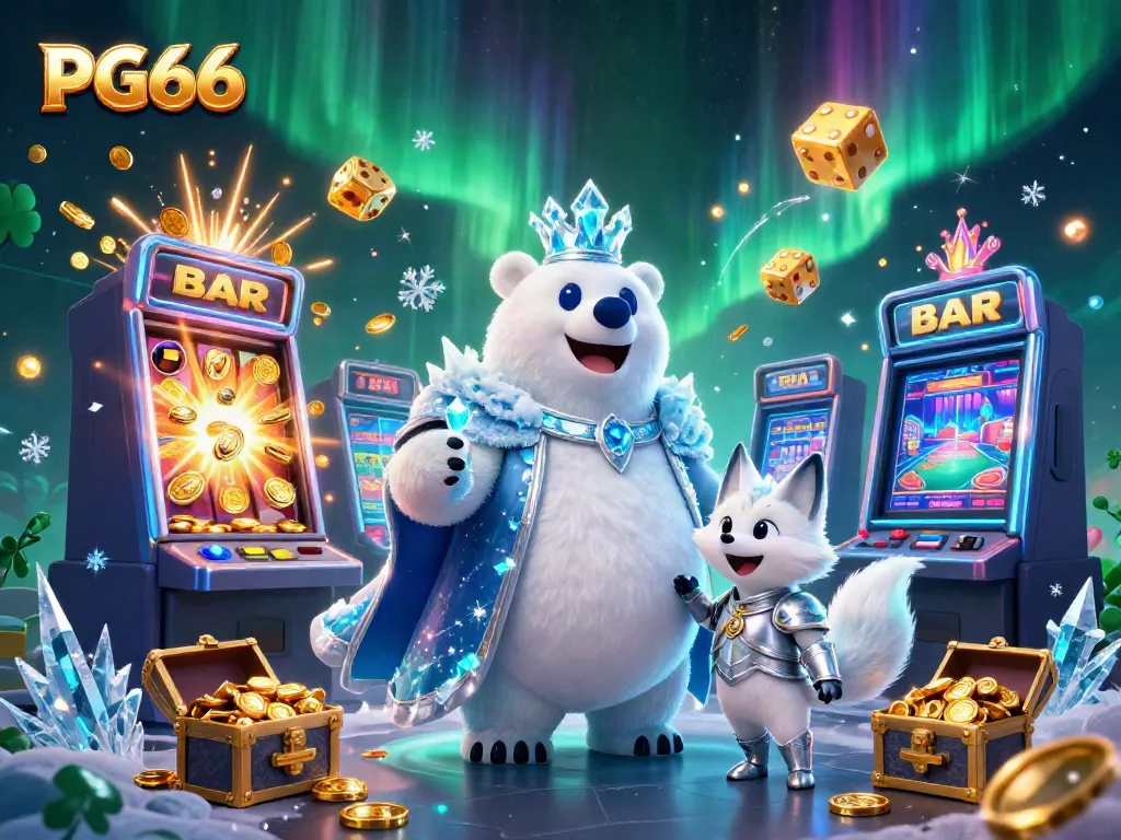 Engage with PG66's vibrant casino world featuring slot machines, jackpots, and gaming excitement.