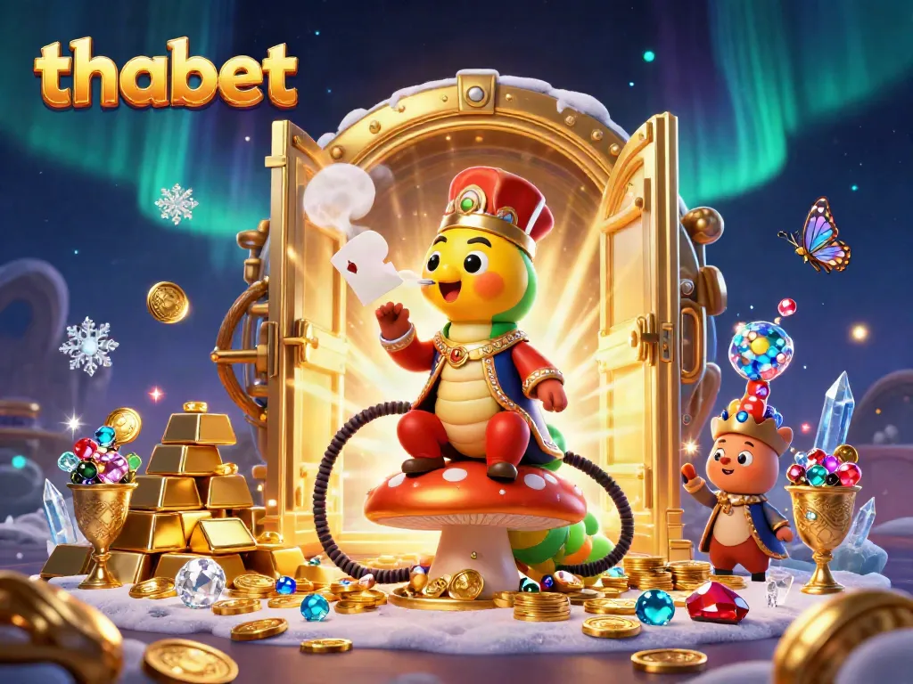 Experience the exciting world of thabet with vibrant casino imagery and 3D characters.