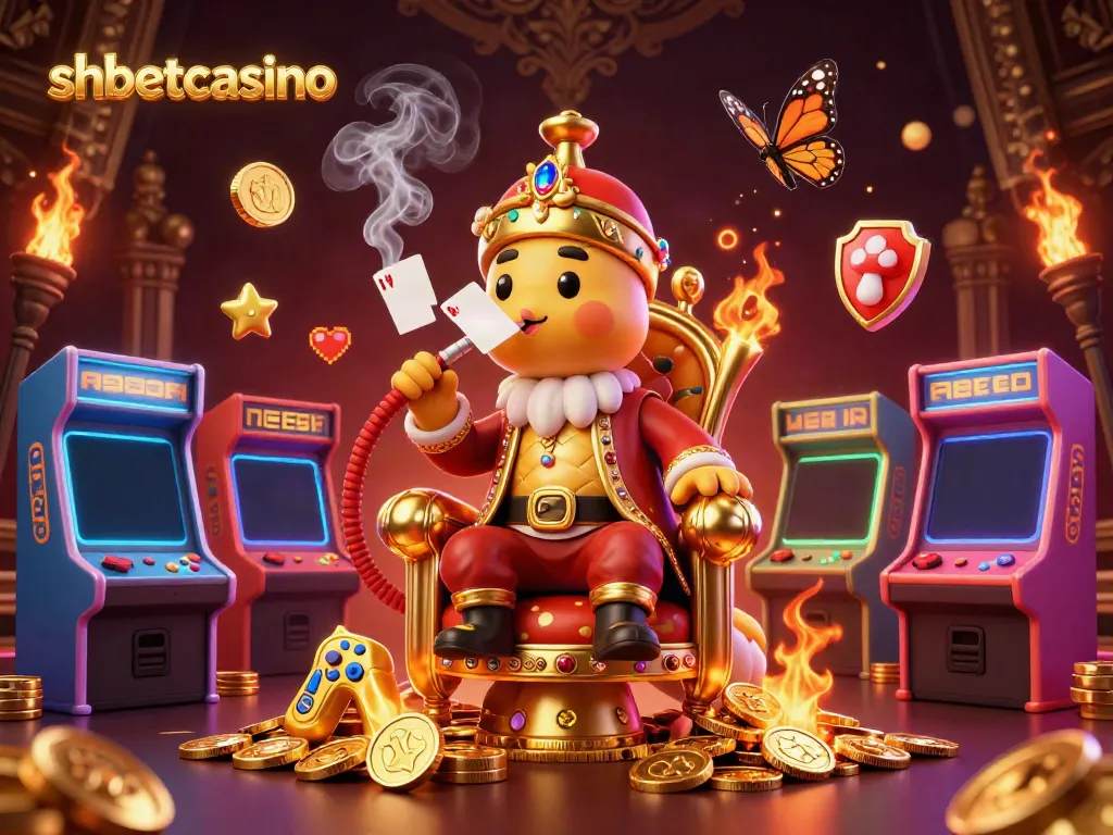 Experience the excitement of shbetcasino with a vibrant 3D illustration of a whimsical caterpillar in a casino setting.