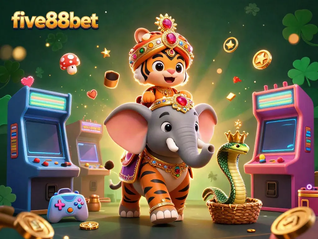 Experience thrilling games at five88bet with a vibrant 3D casino illustration of a royal Indian theme.