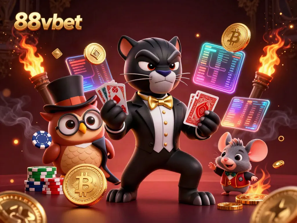 Enjoy thrilling card games with the stylish 88vbet characters and crypto elements.