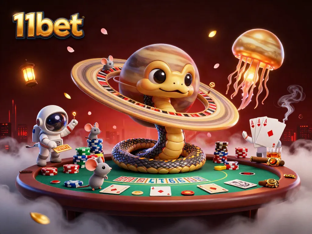 Experience thrilling gameplay with 11bet as astronaut mice bet on a cosmic roulette wheel.