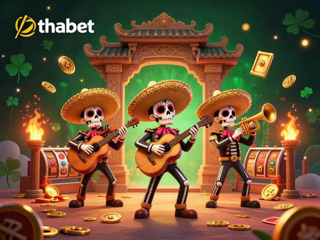 Engage with thabet's vibrant casino scene featuring a lively mariachi band amidst dynamic betting elements.