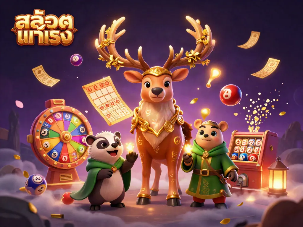 Engage with สล็อตแท้ตรง as the Celtic druid stag and wise badger lead a vibrant lottery parade.