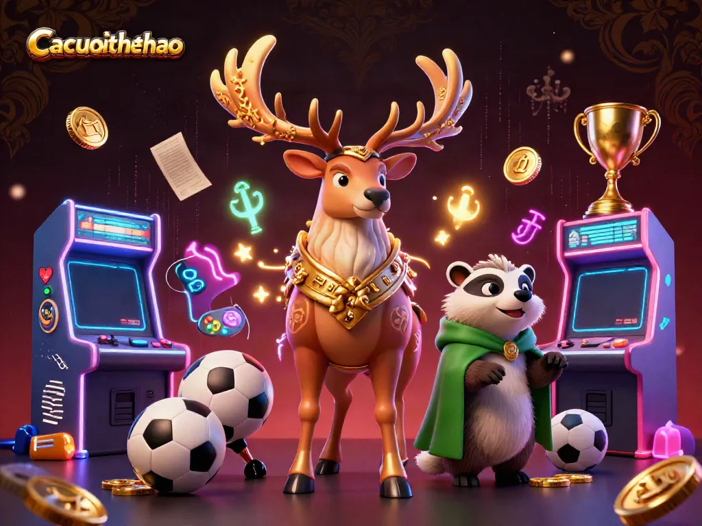Place your bets with Cacuocthethao in this vibrant, dynamic 3D sports betting scene
