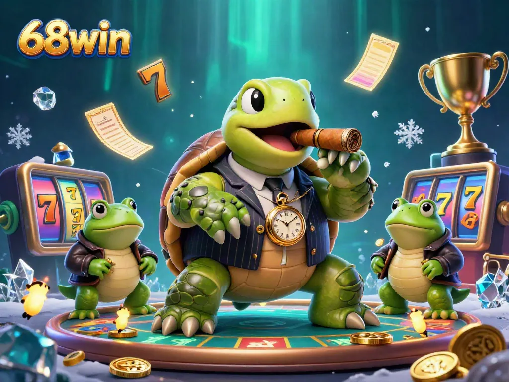 Experience thrilling wins with 68win in a vibrant casino ambiance featuring unique characters and dynamic game elements.